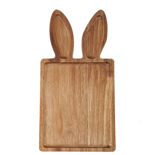 Kanin Bakke Naturtræ - 1 stk (38 x 20 x 1,5 cm) | Bunny Påskepynt - Temashop