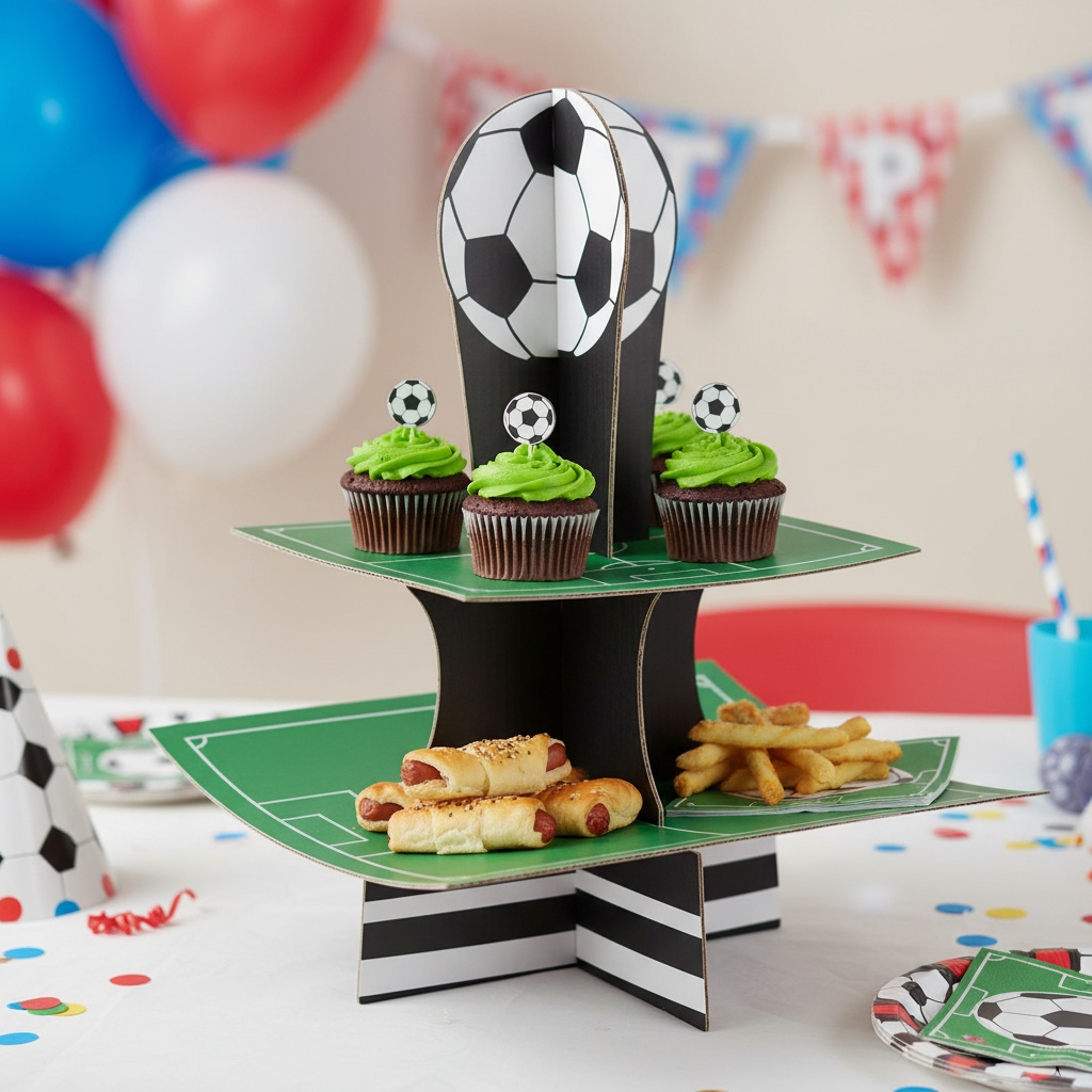 Fodbold Kagestand - 1 stk (28 x 36 cm) | Fodbold Kagestand - Temashop