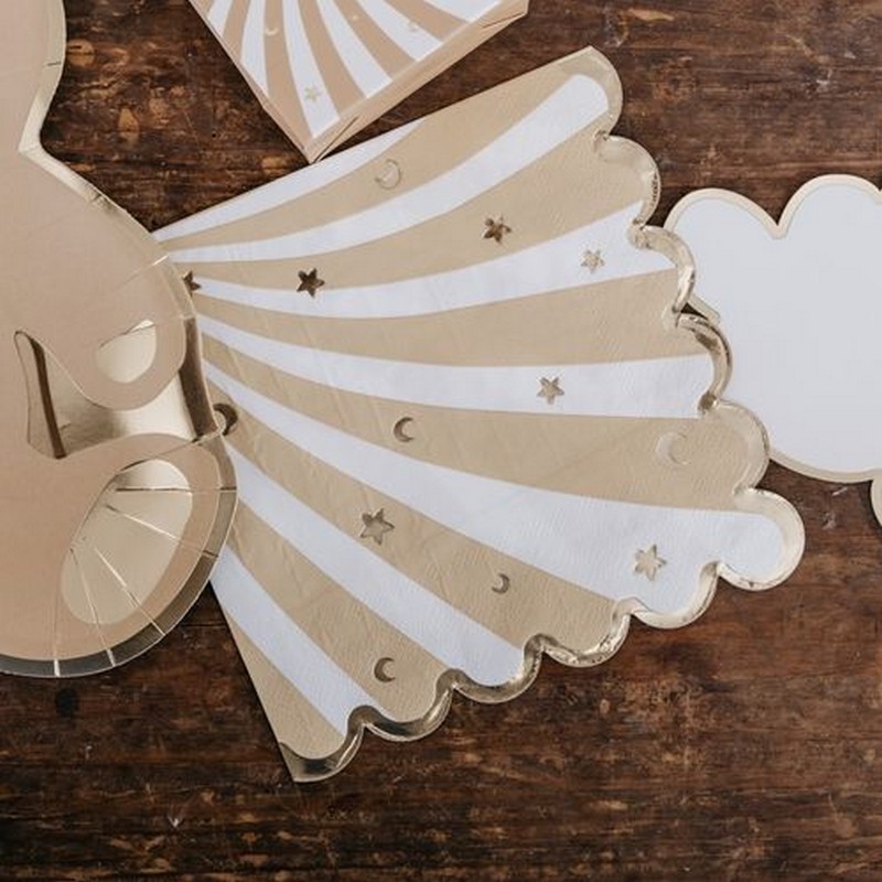 Stjerne Babyshower Servietter - 16 stk (33 x 33 cm) | Babyshower Servietter - Temashop