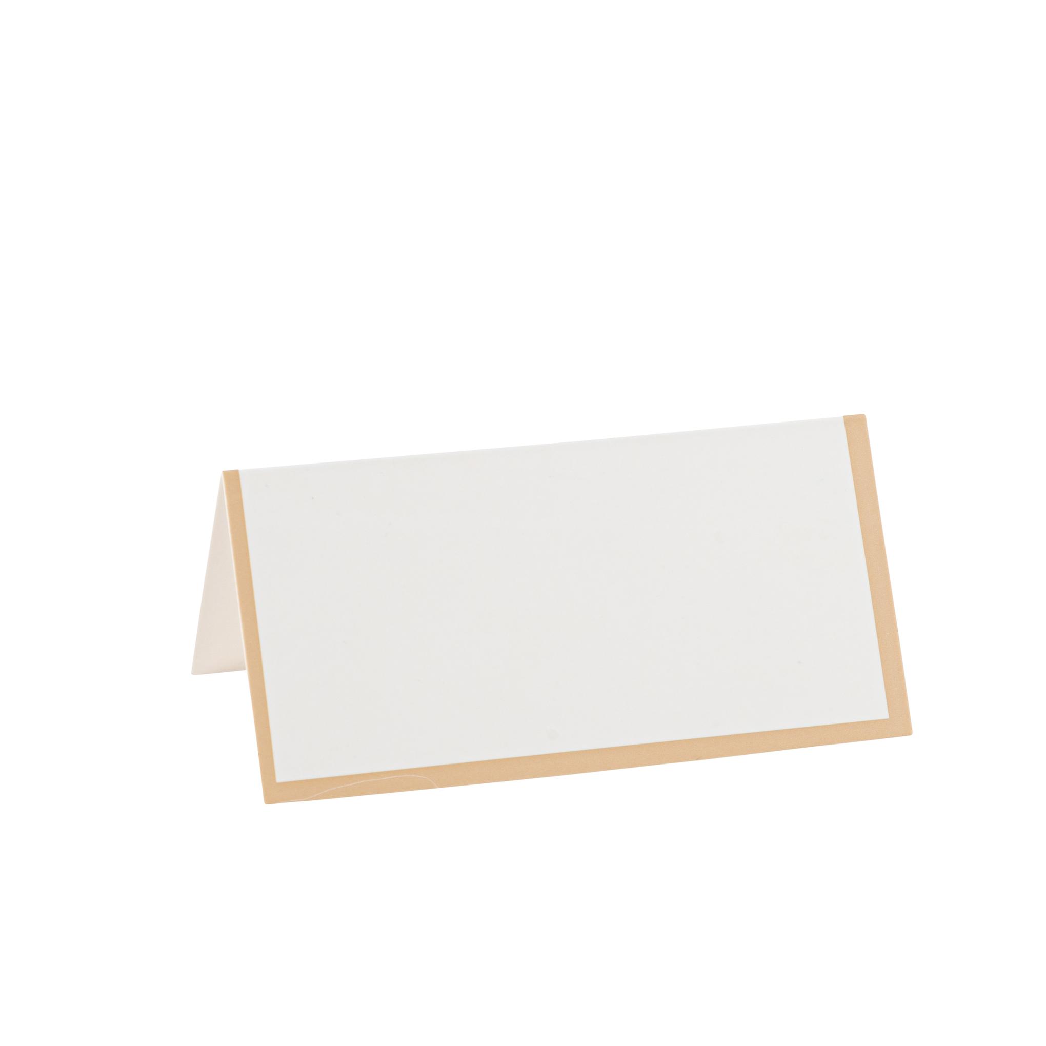 Bordkort Creme/Camel - 10 stk (8 x 4 cm) | Brun Tema Bordnumre / bordkort / holdere - Temashop