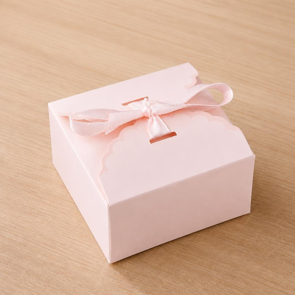Gaveæsker Med Satinbånd Lyserød - 10 stk (7 x 3,5 cm) | Lyserødt Tema Æsker - Temashop