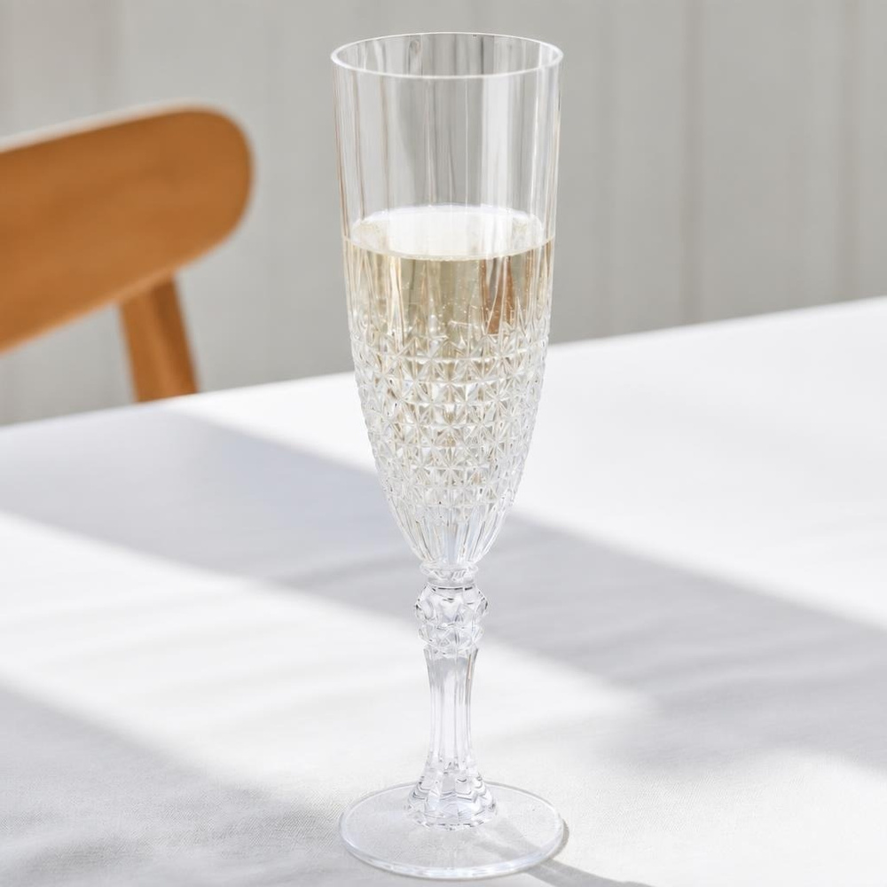 Champagneglas i Plast - Klar - 1 stk (220 ml) | Drinks Drinksglas - Temashop