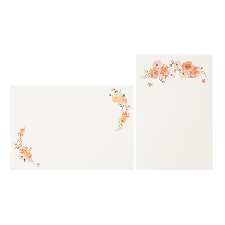 Blomster Invitationer Med Kuverter - 10 stk (10 x 15 cm) | Blomst Invitationer - Temashop