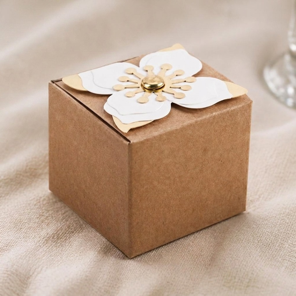 Blomst Gaveæsker Kraft - 10 stk (5 x 5 cm) | Blomst Æsker - Temashop