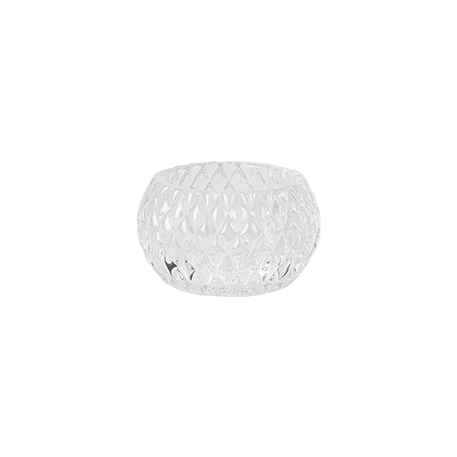 Chloé Rillet Glas Lysestage Klar - 1 stk (Ø 7,5 x 4,5 cm) - Temashop