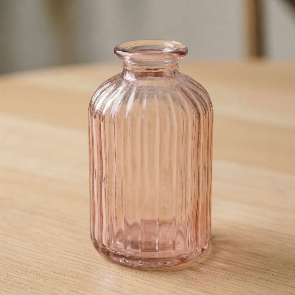 Giorgio Glasvase Lyserød - 1 stk (6,2 x 10 cm (190 ml)) | Pink tema Vase - Temashop