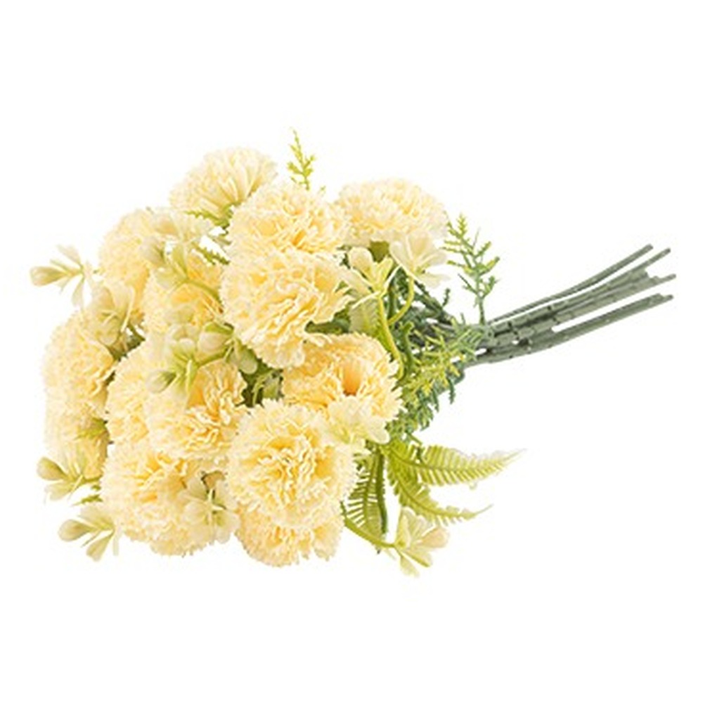 Kunstig Nellikebuket Gul - 1 stk (30 cm) | Gul tema Kunstige blomster - Temashop