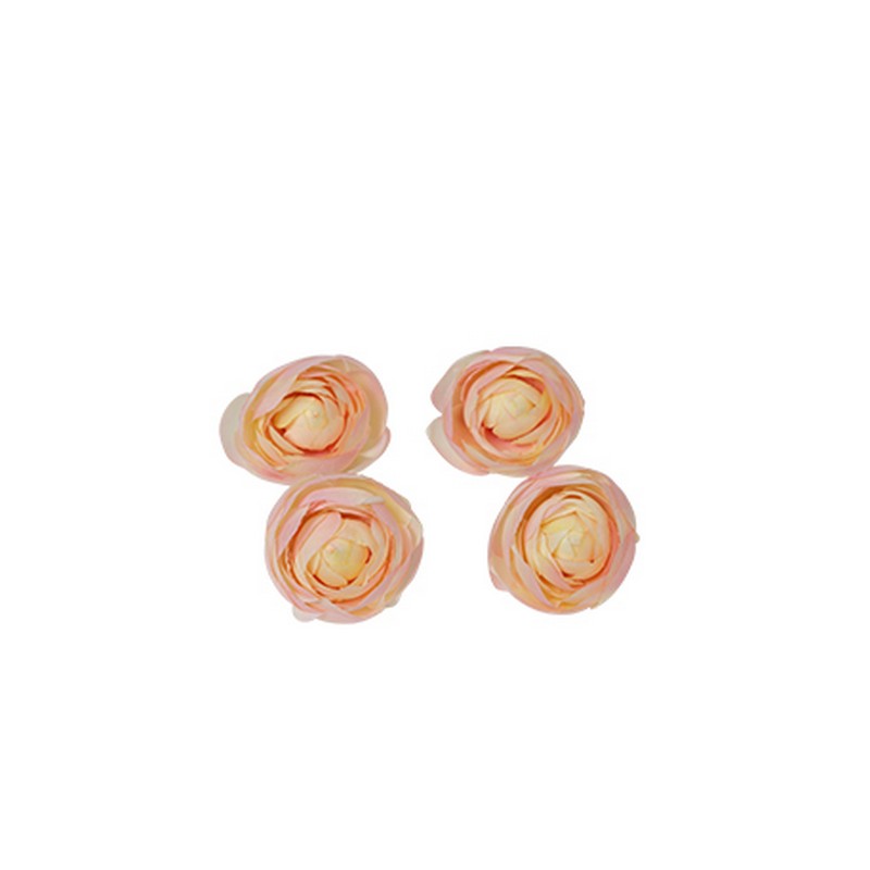 Antikke Ranunkel Roser Lyserød - 4 stk (6 cm) | Blomst Kunstige blomster - Temashop