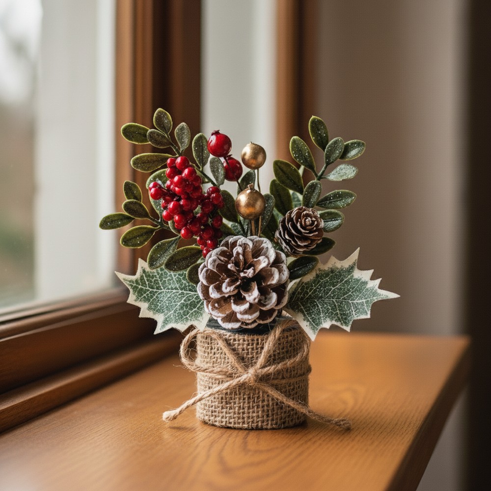 Juledekoration Grankogle & Kristtjørn