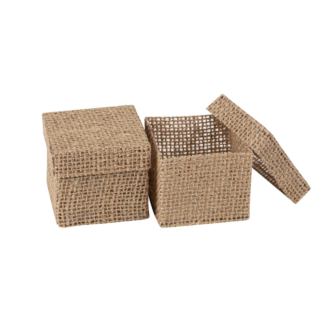 Firkantede Jute Æsker - 2 stk (5 x 5 x 5 cm) - Temashop