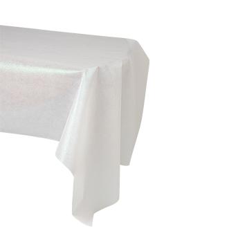 Iriserende Dug Hvid - 1 stk (120 x 300 cm) | Hvidt tema Duge - Temashop