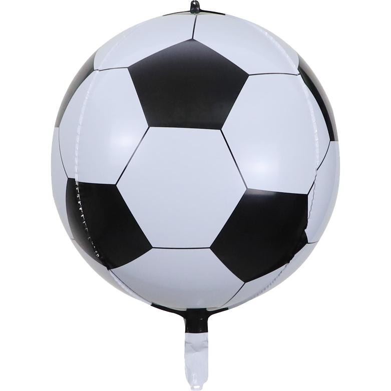 Fodbold Folieballon Sort/Hvid