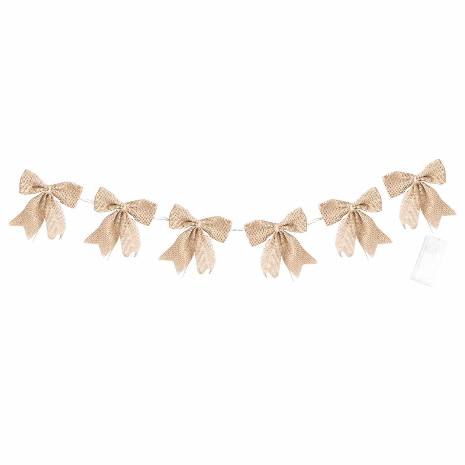 Lyskæde Med Jutesløjfer