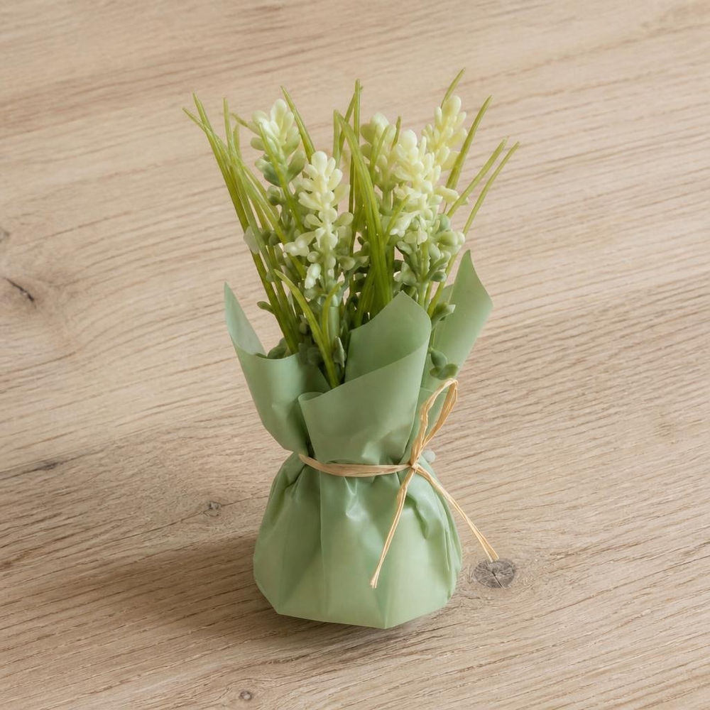 Kunstig Blomsterbuket Grøn/Hvid