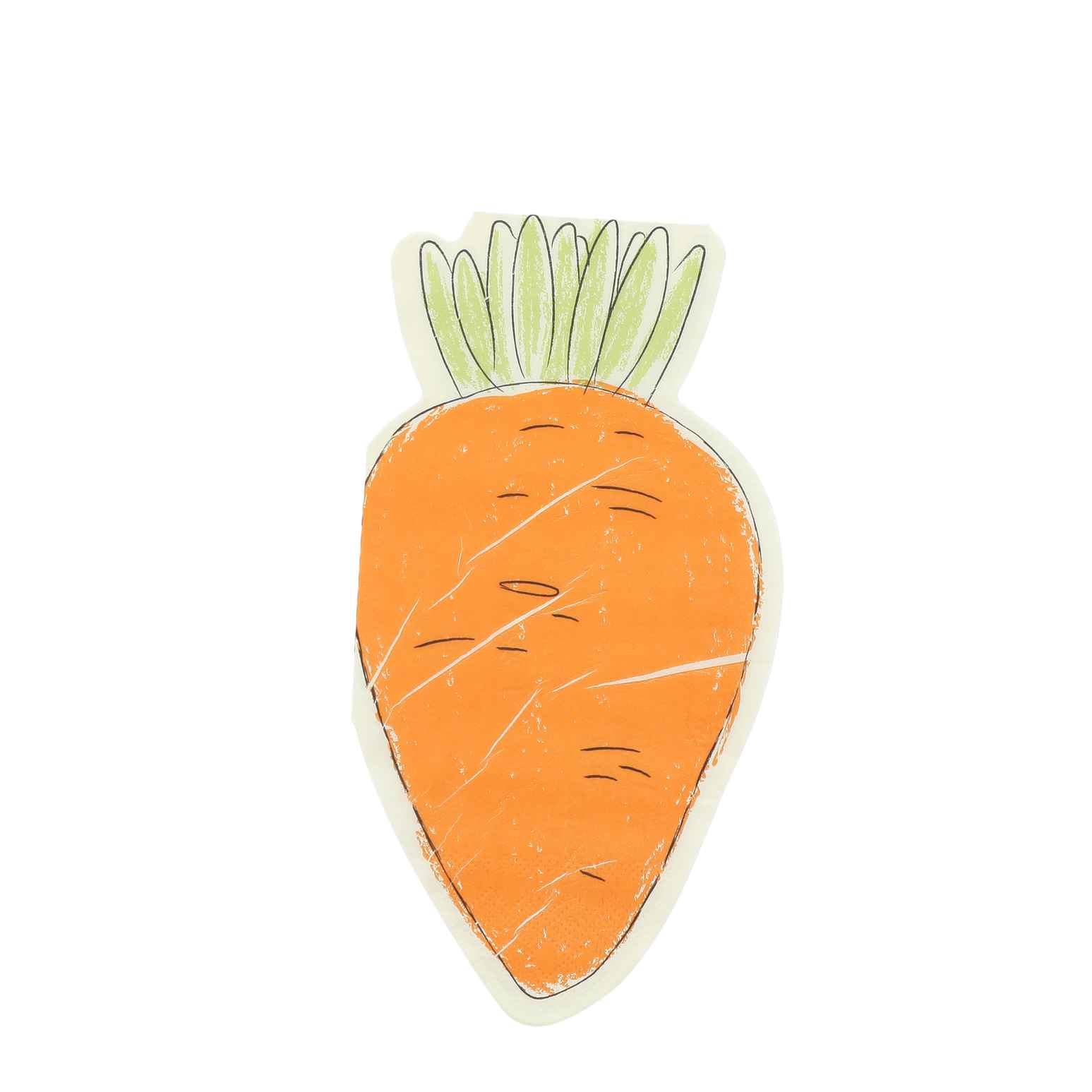 Gulerod Servietter Orange/Grøn/Hvid - 20 stk (20 x 38,5 cm) | Mad Servietter - Temashop