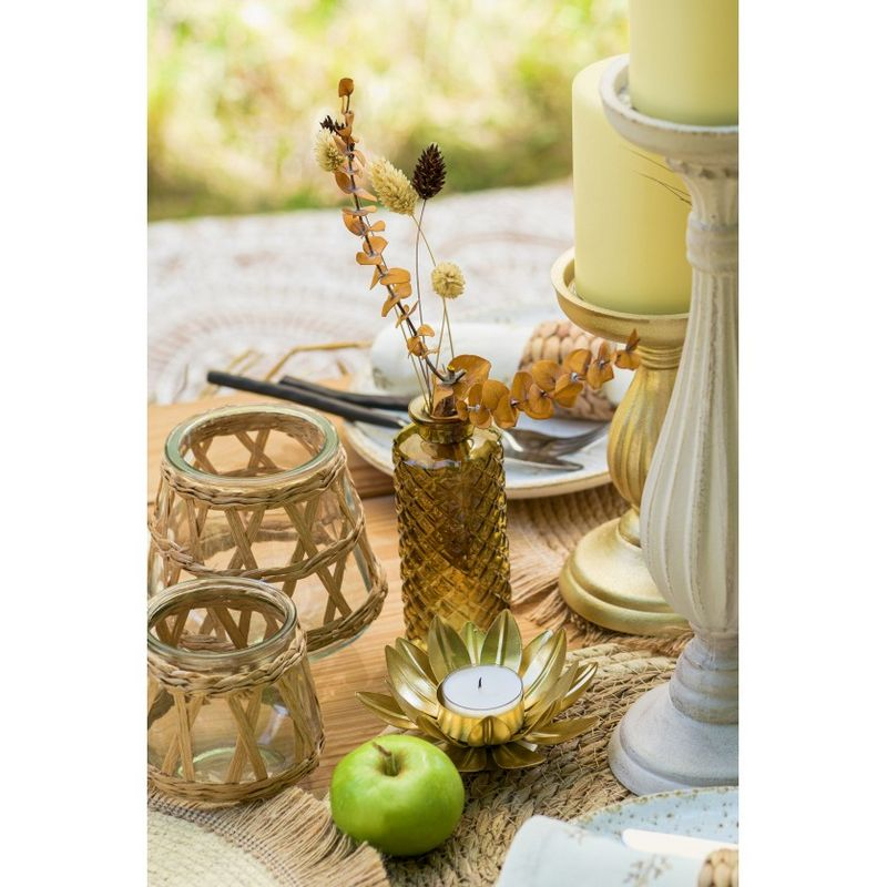 Alma Glasvase Gul - 1 stk (5,5 x 13,2 cm) - Temashop