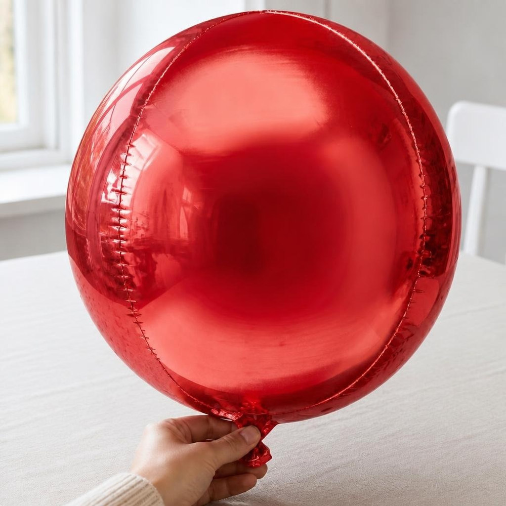 Orbz Folieballon Rød - 1 stk (38 x 40 cm) | Rødt tema Folieballoner - Temashop