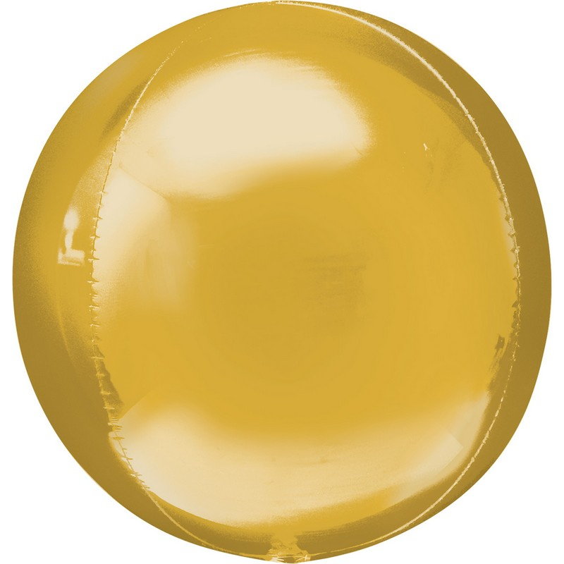 Orbz Folieballon Metallisk Guld - 1 stk (38 x 40 cm) | Guld tema Folieballoner - Temashop