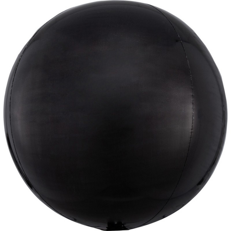 Orbz Folieballon Sort - 1 stk (38 x 40 cm) | Sort tema Folieballoner - Temashop