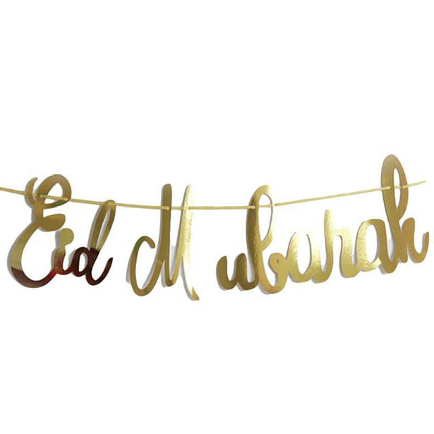 Eid Mubarak Guirlande Guld
