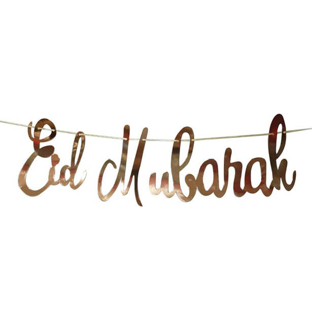 Eid Mubarak Guirlande Rosaguld