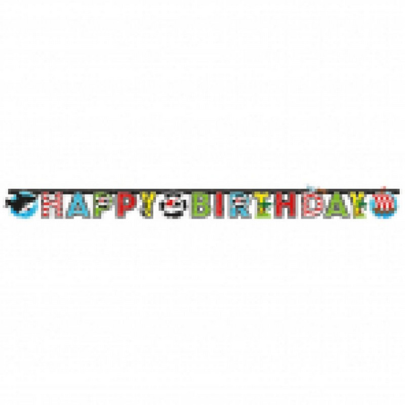 Pirat Happy Birthday Guirlande - 1 stk (180 x 15 cm) | Pirat Guirlander - Temashop