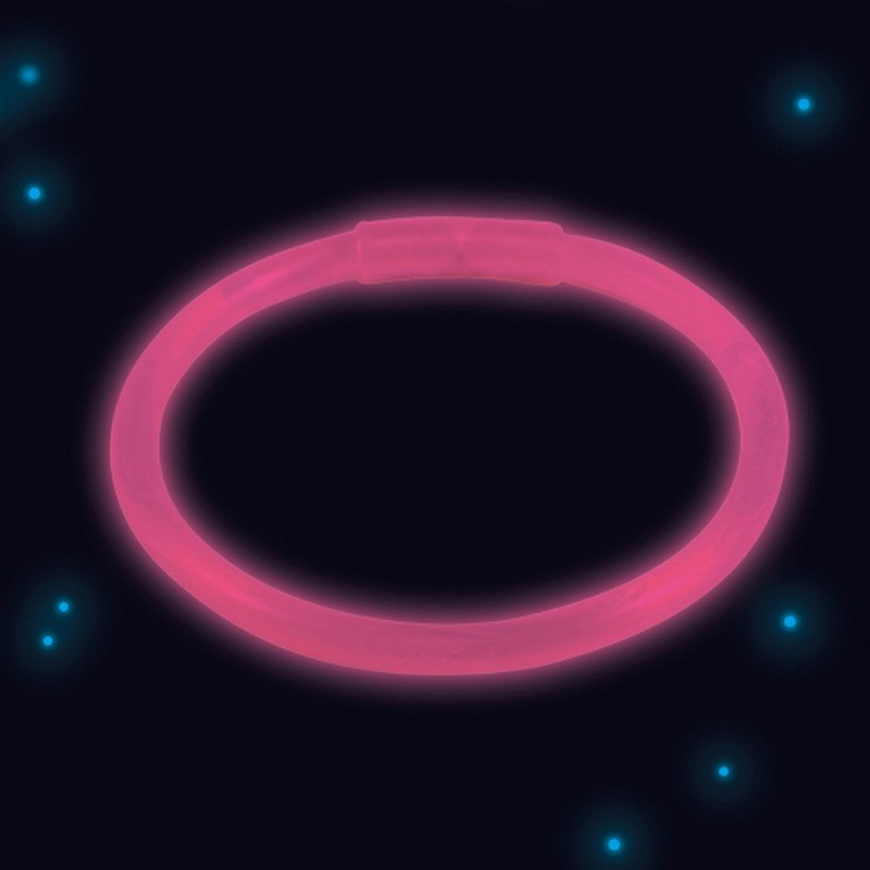 Knæklys Armbånd Pink (20 cm) | UV / Neon Knæklys - Festtilbehør - Temashop