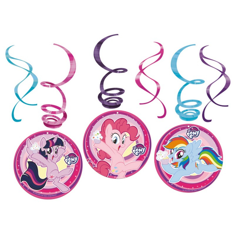 My Little Pony Swirls - 6 stk (61 cm) | Min lille pony Spiraler/string - Temashop
