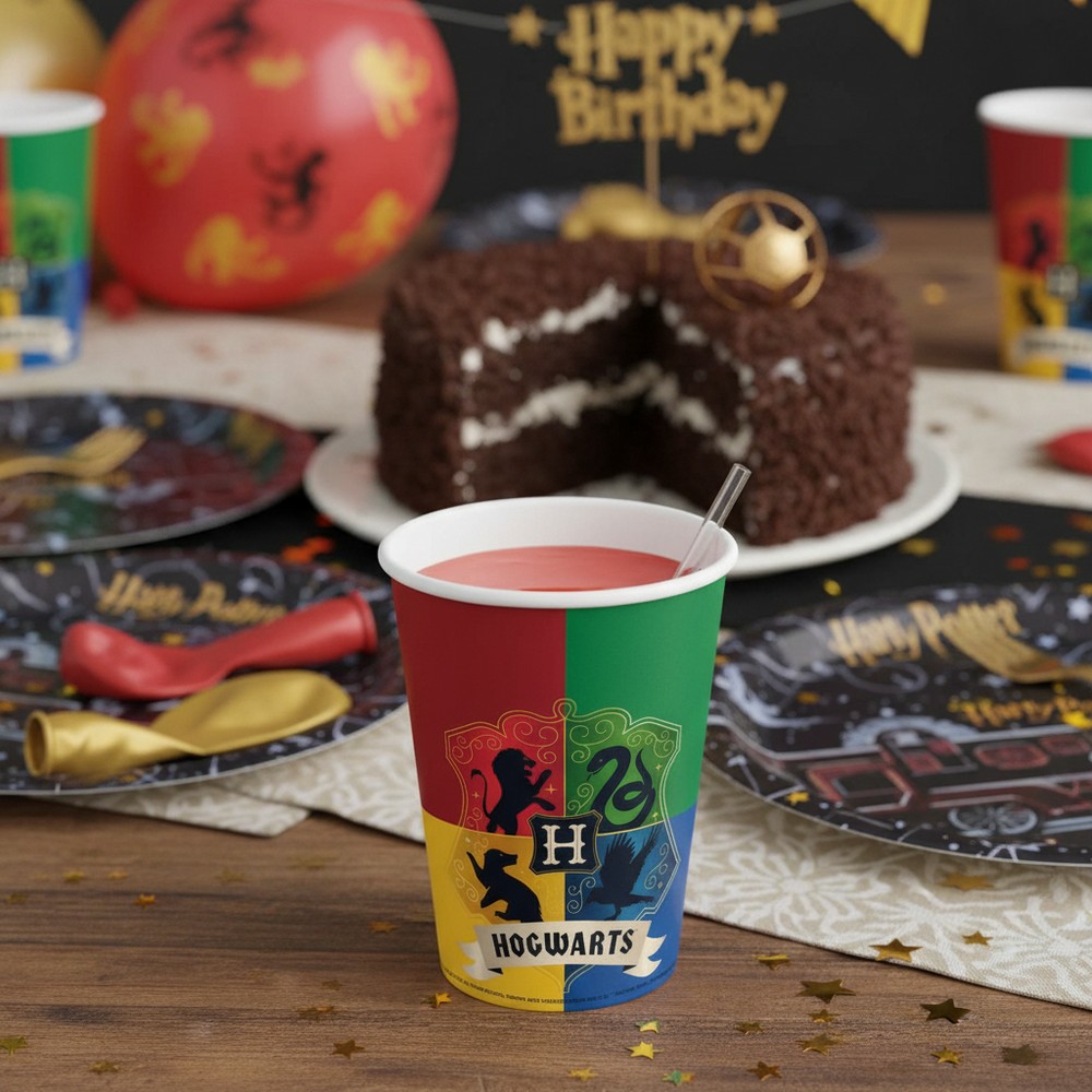 Harry Potter Kollegie Papkrus - 8 stk (250 ml) | Harry Potter Krus - Temashop