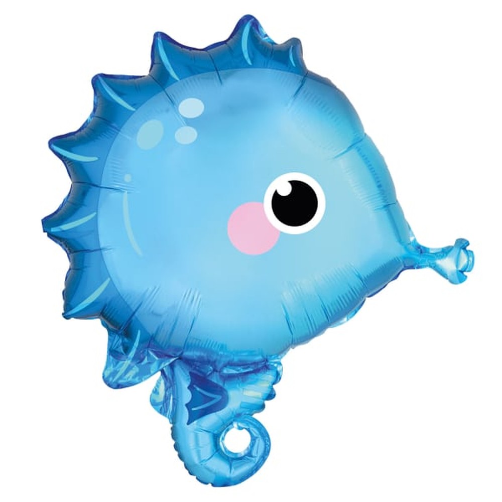 Sød Søhest Folieballon - 1 stk (46 x 50 cm) | Havet Folieballoner - Temashop