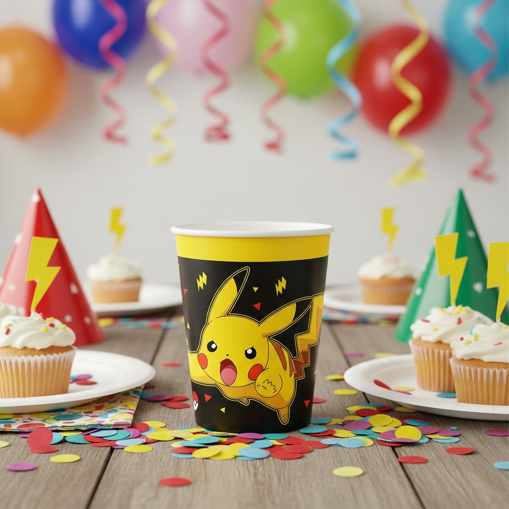 Pokémon Pikachu Krus - 8 stk (237 ml) | Pokemon Krus - Temashop