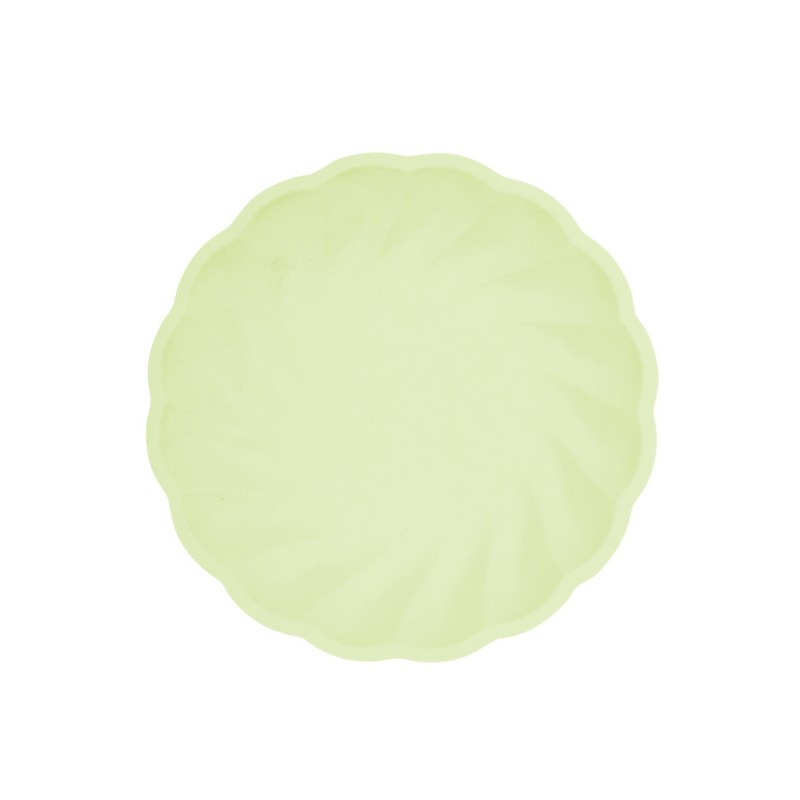 Sukkerrør Tallerkener Grøn - 6 stk (18,8 cm) | Grønt tema Tallerkner - Temashop