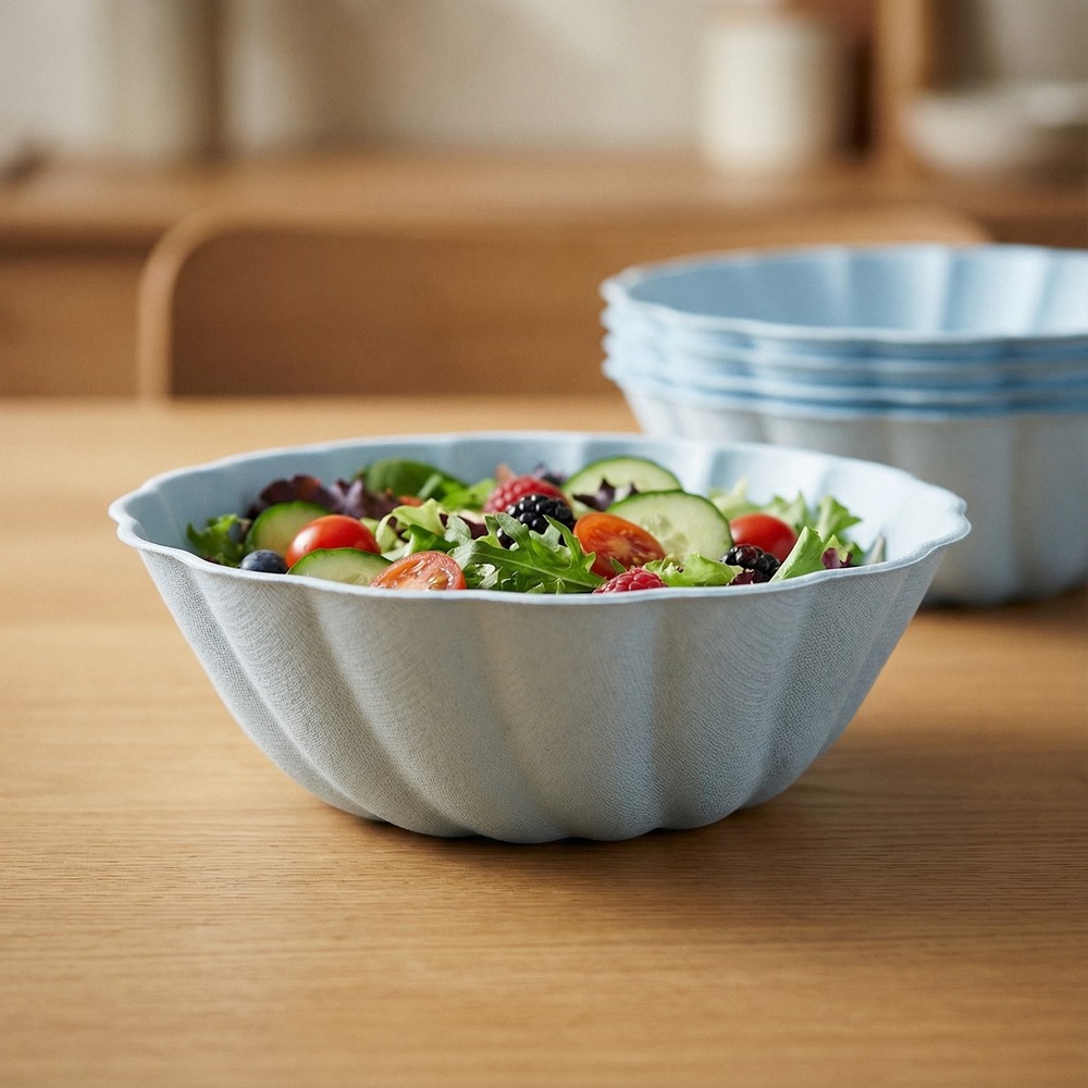 Sukkerrør Skål Blå - 6 stk (14,8 cm) | Blåt tema Tallerkner - Temashop