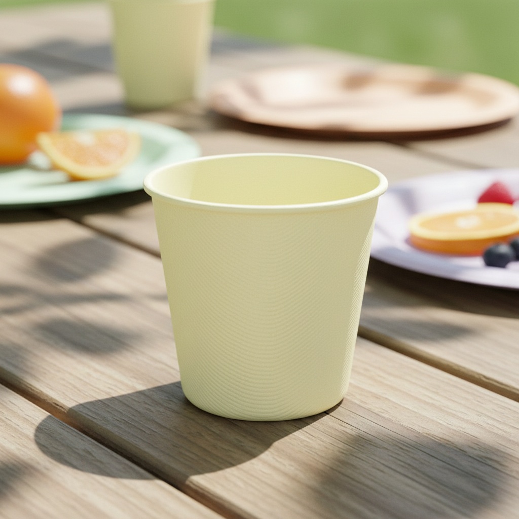 Sukkerrør Krus Gul - 6 stk (310 ml) | Gul tema Krus - Temashop