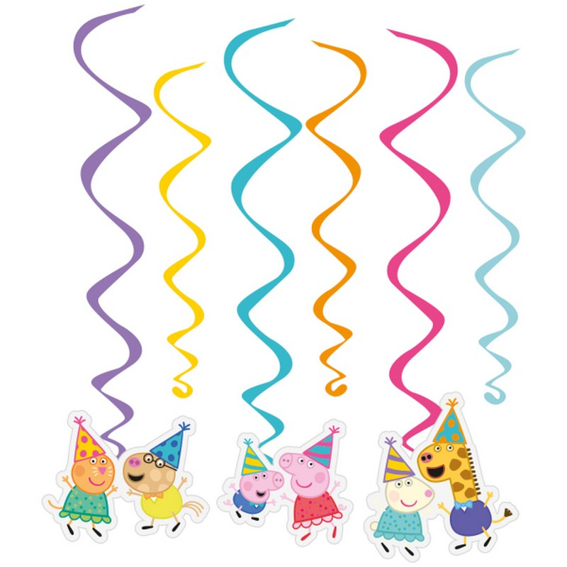 Gurli Gris Swirls - 6 stk (40 - 60 cm) | Gurli Gris Spiraler/string - Temashop