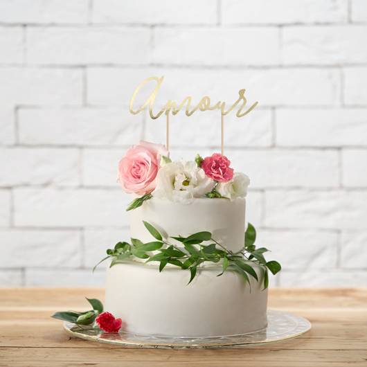 Amour Kagetopper Guld - 1 stk (22,5 cm) - Temashop