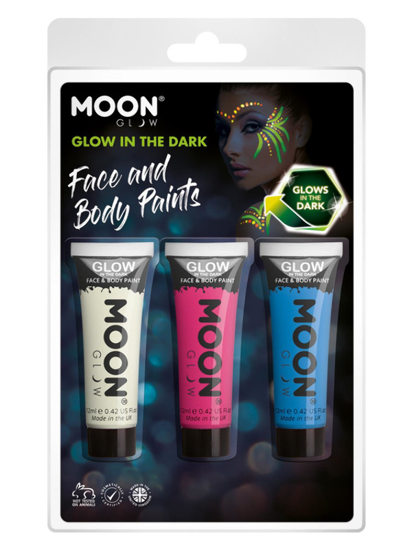 Glow In The Dark 80's Ansigtsmaling | UV / Neon Sminke / Makeup - Makeup & Negle - Temashop