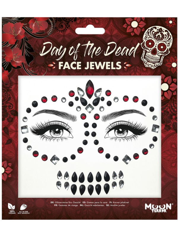 Ansigtssmykker Day of the Dead | Day of the Dead Smykkesæt - Smykker - Temashop