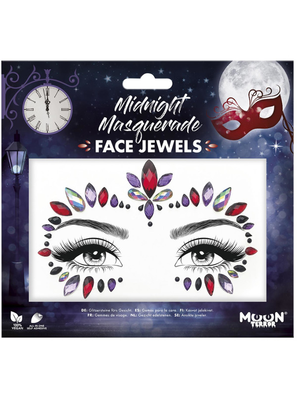 Ansigtssmykker Midnight Masquerade | Masquerade Sminke / Makeup - Makeup & Negle - Temashop