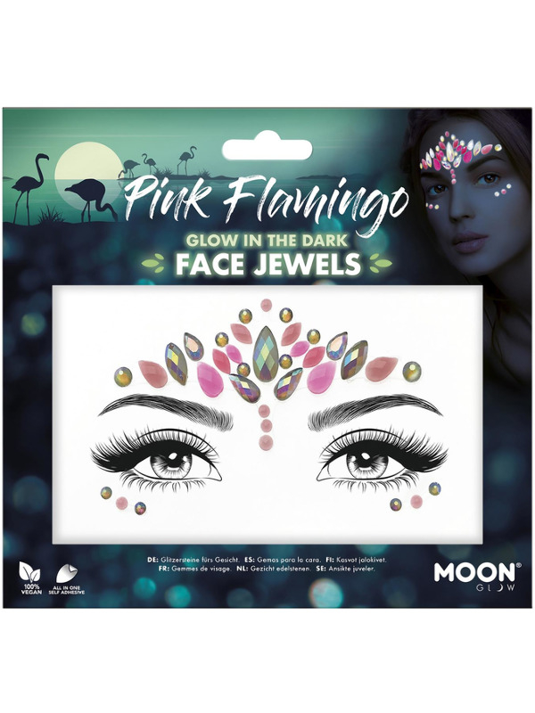 Ansigtssmykker Pink Flamingo | Flamingo Sminke / Makeup - Makeup & Negle - Temashop