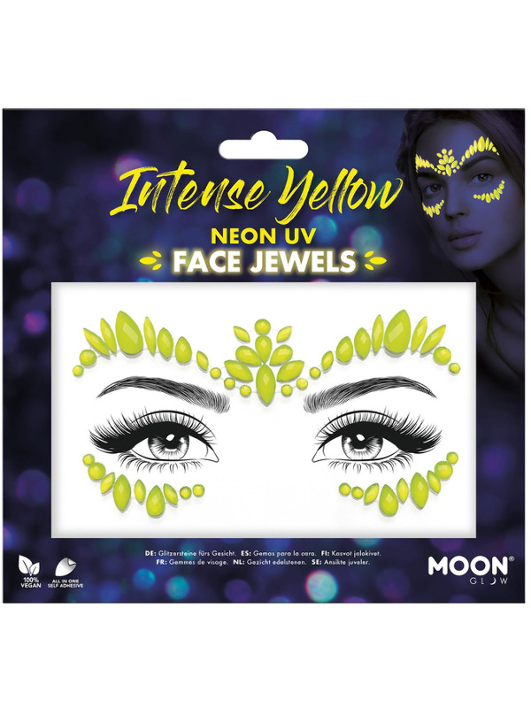 Ansigtssmykker UV Gul | UV / Neon Sminke / Makeup - Makeup & Negle - Temashop