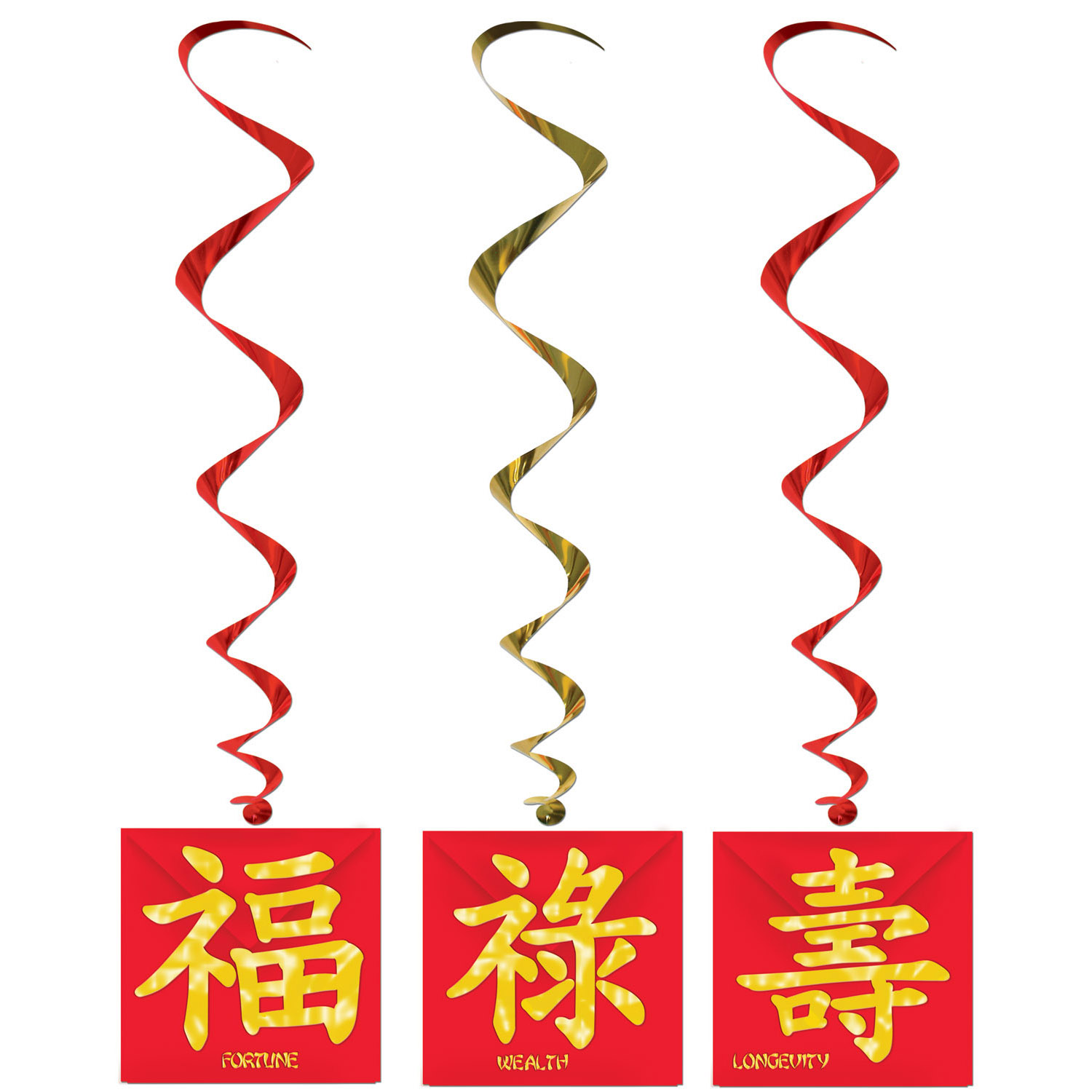 Asiatiske Hvirvler - 3 stk (102 cm) | Asien Spiraler/string - Temashop