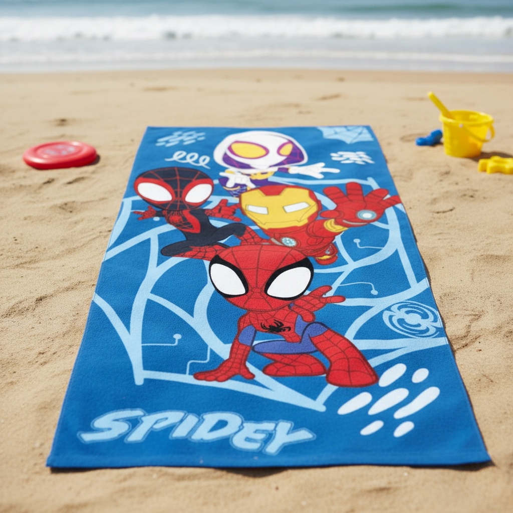 Spiderman Spidey Håndklæde (70 x 140 cm) | Spider-Man Håndklæder - Temashop