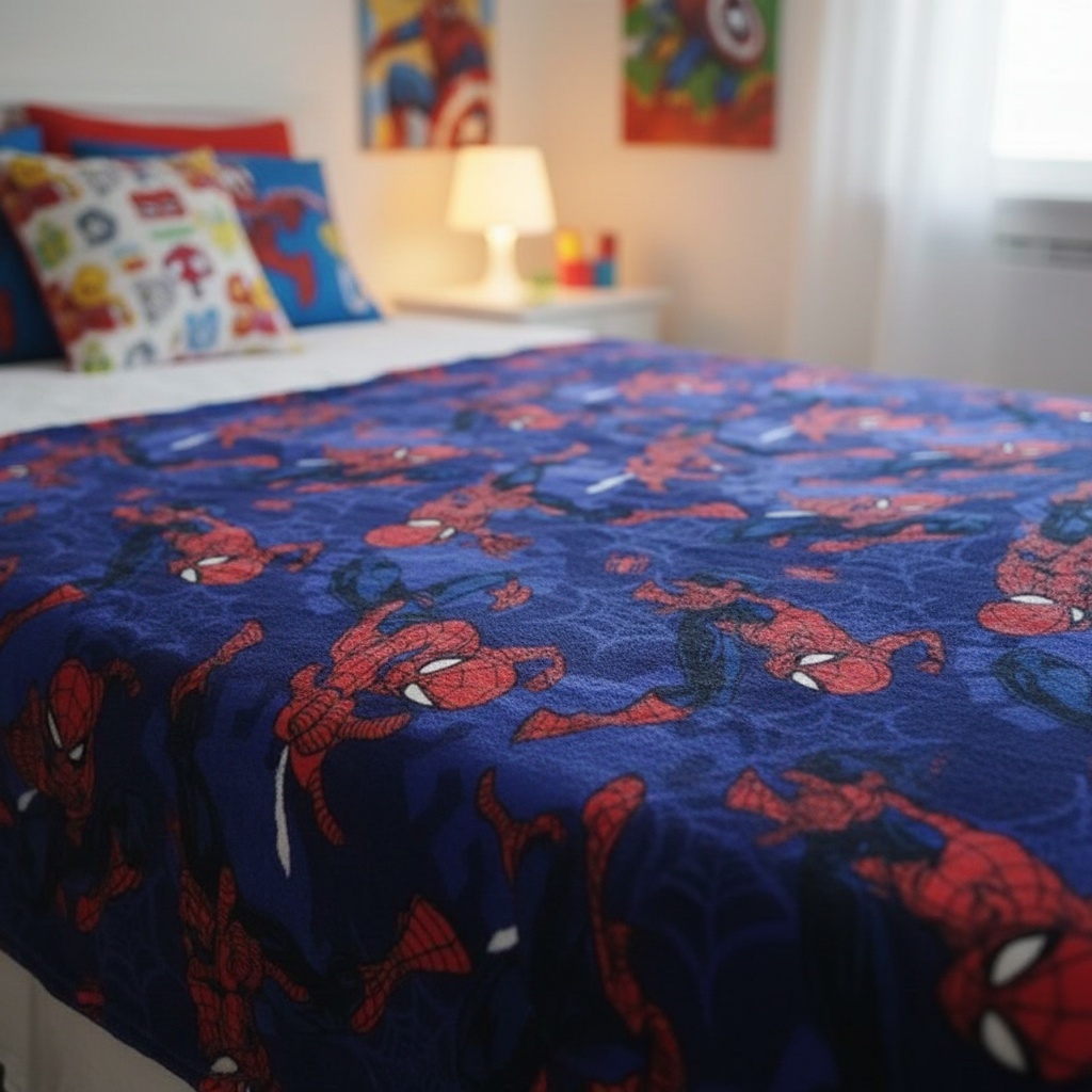 Spiderman® Flannel Fleecetæppe Blå