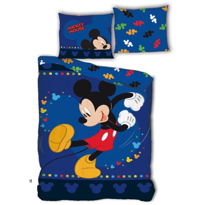 Mickey Mouse Sengetøj (140 x 200 & 63 x 63 cm) | Mickey Mouse Sengetøj - Temashop