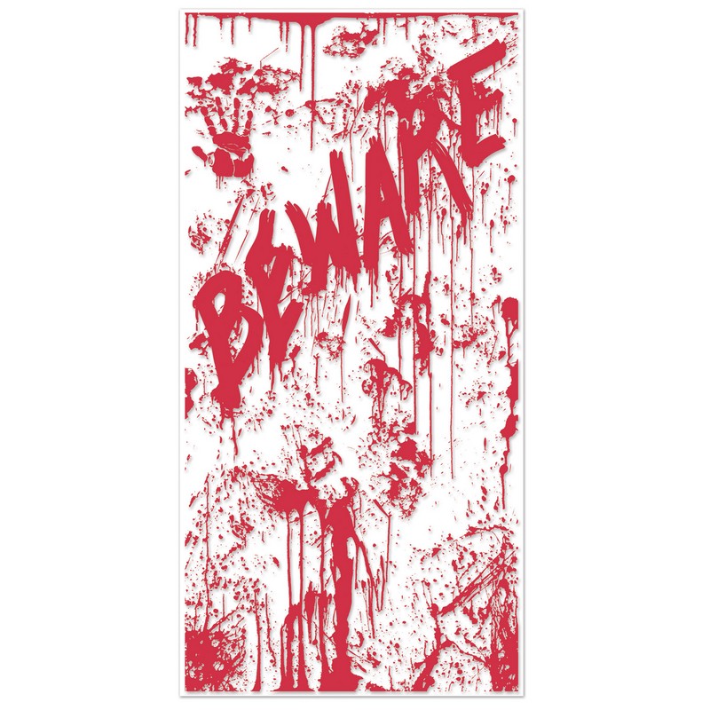 Blodigt BEWARE Dørcover
