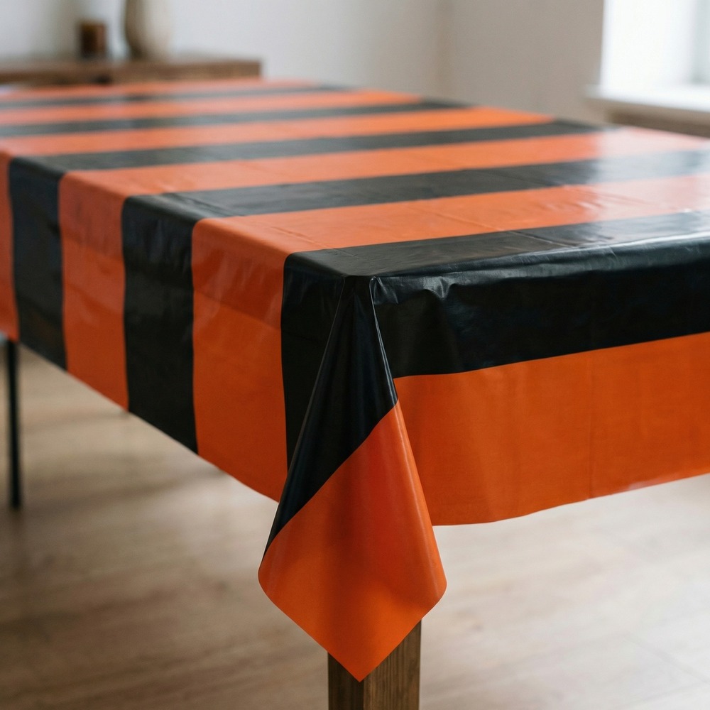 Stribet Halloween Dug Orange/Sort