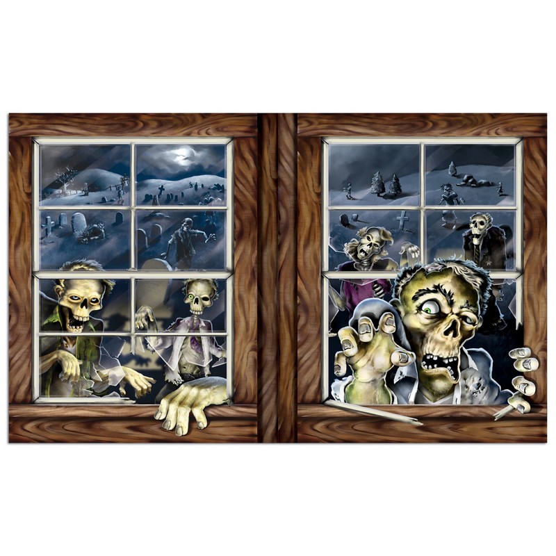 Zombie Angreb Vinduesdekoration