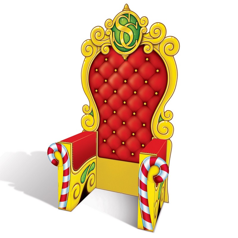 Julemandens Trone Photobooth Dekoration - 1 stk (213,4 x 91,4 cm) | Julemand Julepynt - Temashop