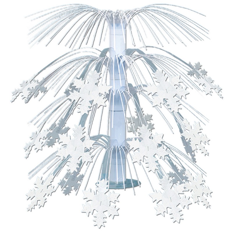 Snefnug Springvand Bordpynt - 1 stk (45,7 cm) | Julepynt Centerpieces - Temashop